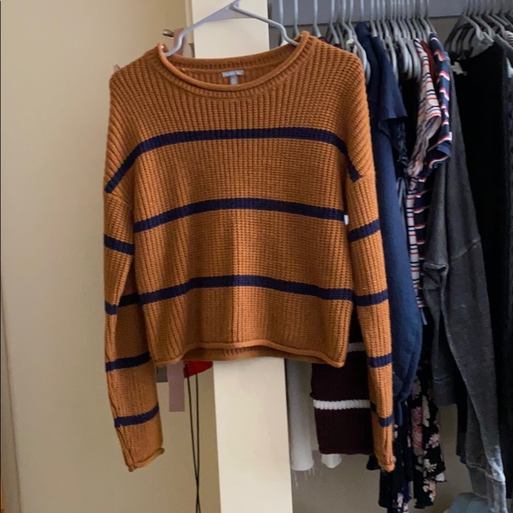 Orange Striped Sweater